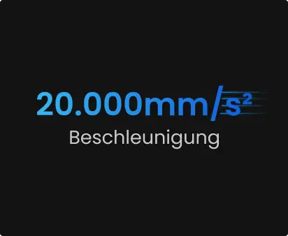 20,000mm/s² Acceleration
