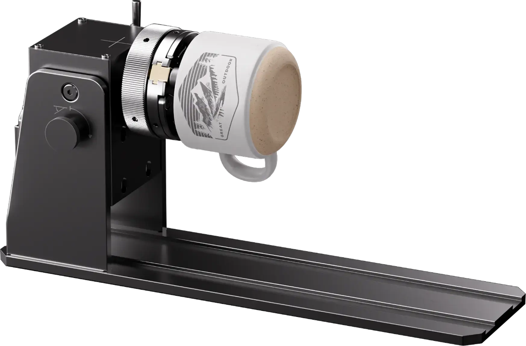Aliencell rotary attachment for runde und unregelmäßige grundkörper