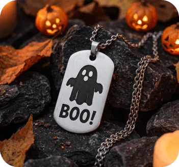Graviertes Halloween-Metallschild