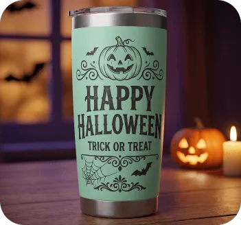 Gravierter Halloween-Trinkbecher